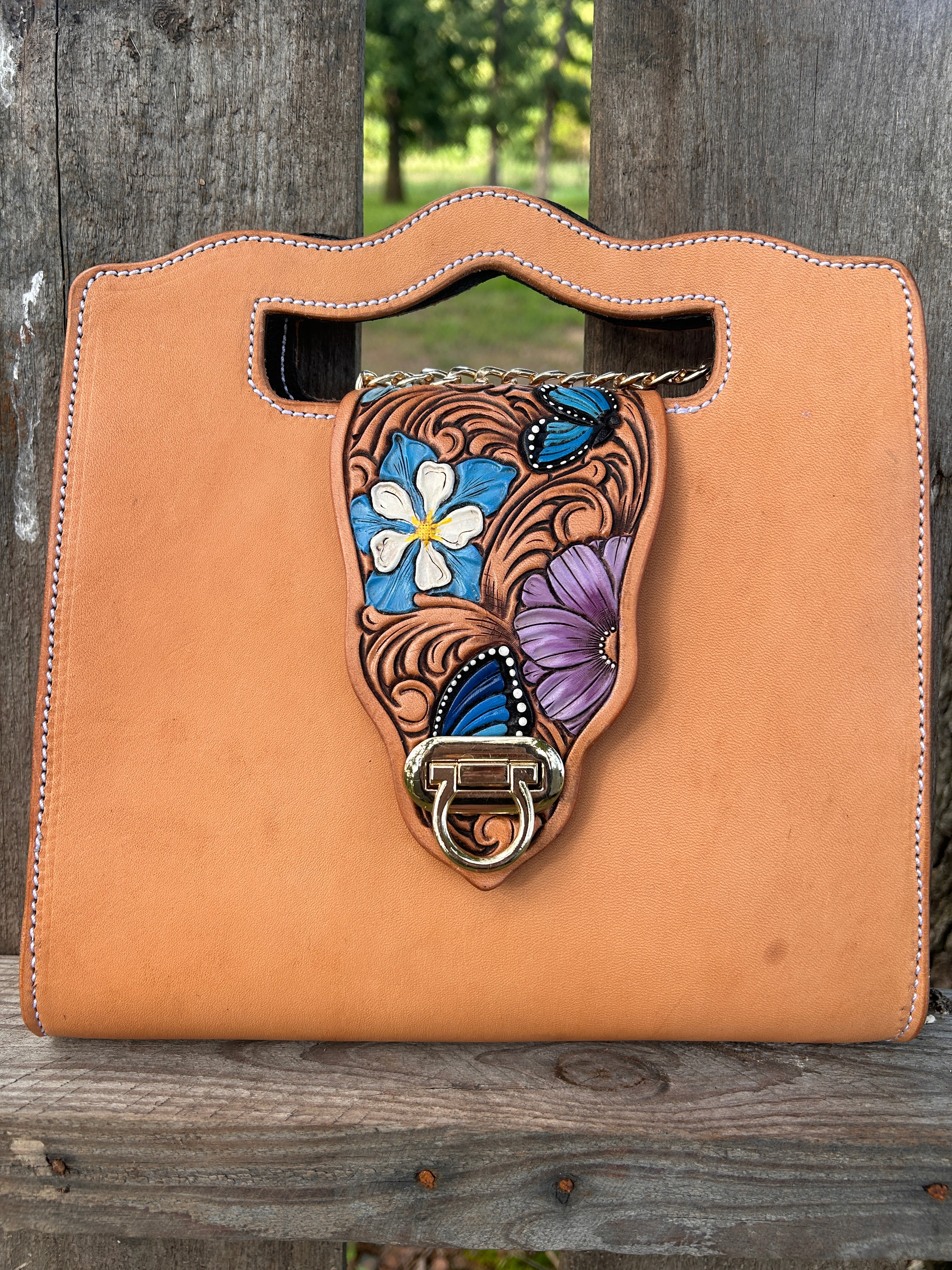 Butterflies in blue - Purse